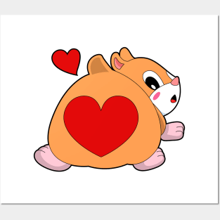 Hamster with Heart Posters and Art